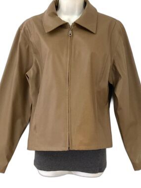 Vintage Y2K KC Collections Faux Leather Jacket Medium (Read)